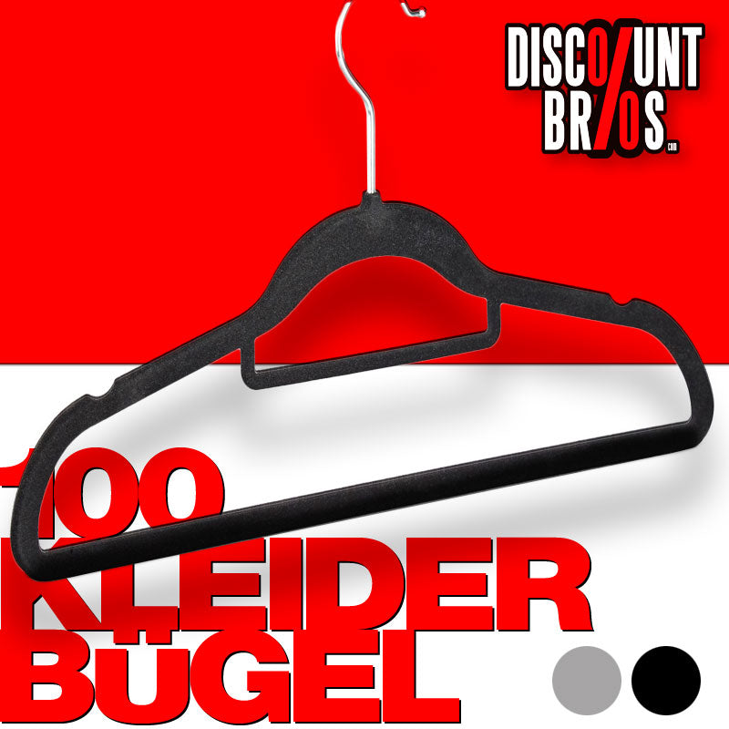 Samt Kleiderbügel VELOUR Wäschebügel 100er Set
