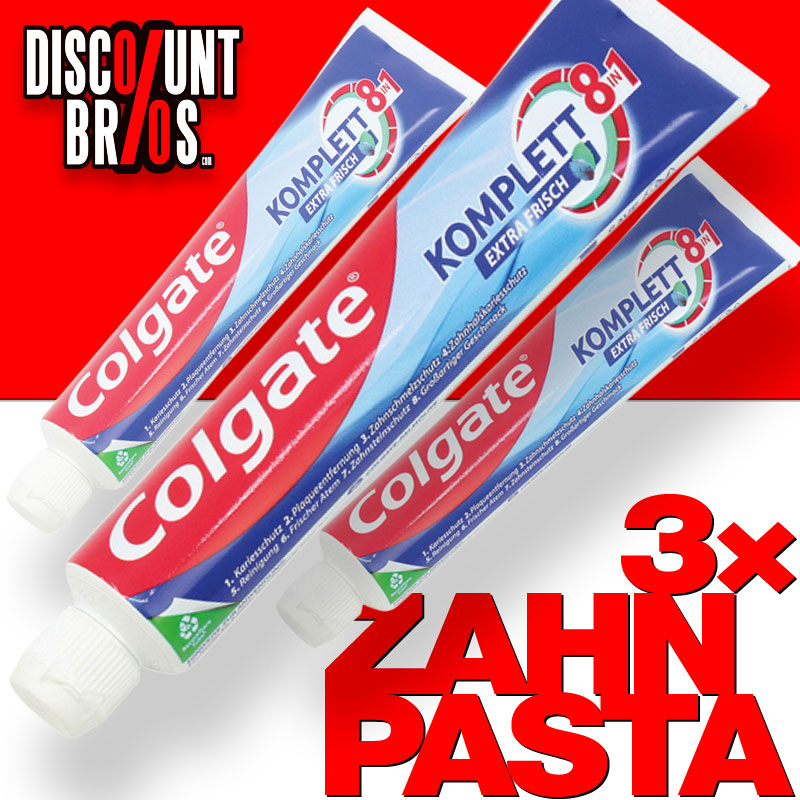 3er-Set Colgate Zahncreme ZAHNPASTA Komplett 75ml Extra Frisch
