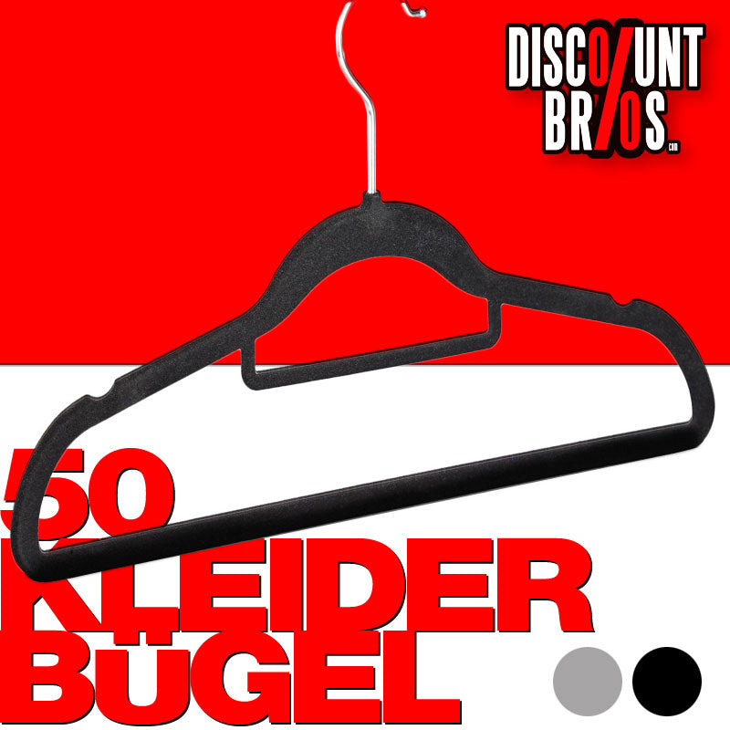 Samt Kleiderbügel VELOUR Wäschebügel 50er Set