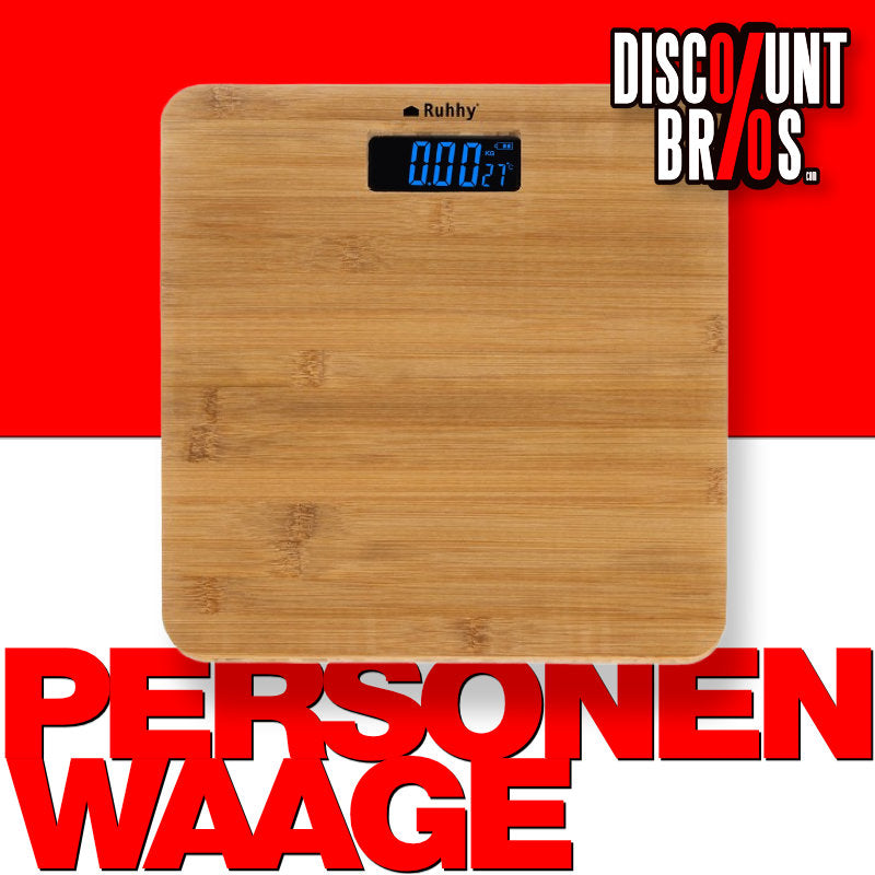 Digitale BAMBUS PERSONENWAAGE Design Waage bis 180kg