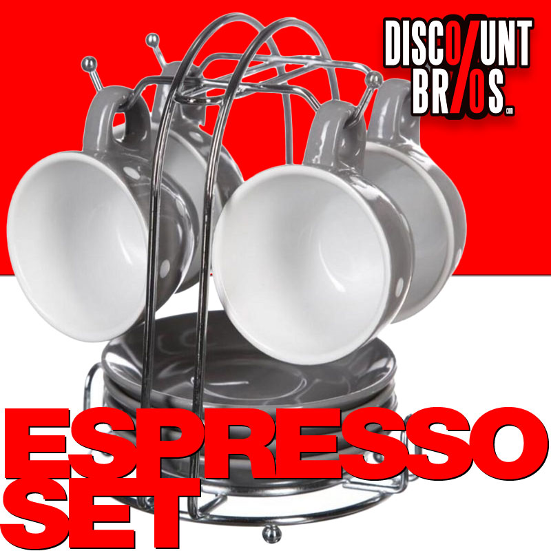 4er-Set ESPRESSO TASSEN Expresso-Tassen Unterteller + Gestell