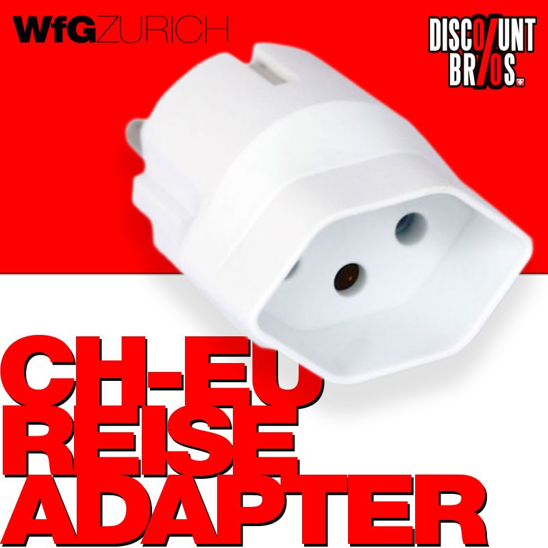 5 Stk. Reiseadapter Übergangs-Stecker Schweiz / CH (T13) > EU / SCHUKO (Typ F CEE 7) WEISS