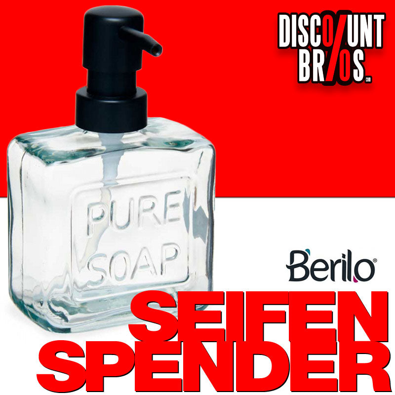 Portionierer PURE SOAP SEIFENSPENDER aus transparentem Glas 250ml