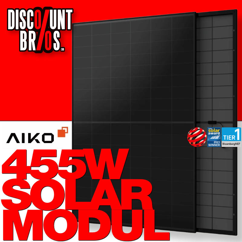 Aiko Neostar 2S+  SOLARMODUL 455W N-Type ABC, 54 Zellen, ganz schwarz, Doppelglas, Gen 2