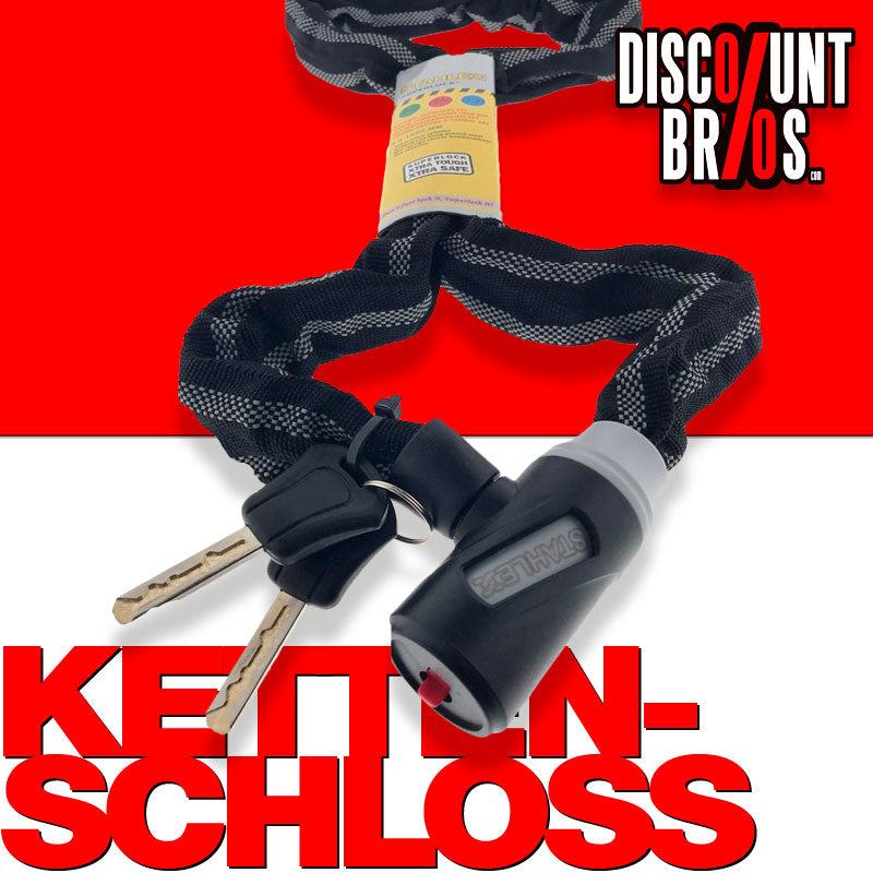Mofa- Motorrad- Veloschloss KETTENSCHLOSS 6 × 120cm von STAHLEX