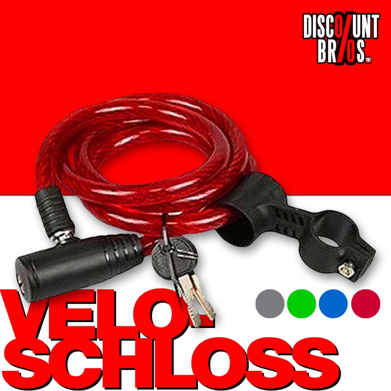 Stahlex Superlock VELOSCHLOSS Fahrradschloss Spiralkabelschloss 120cm