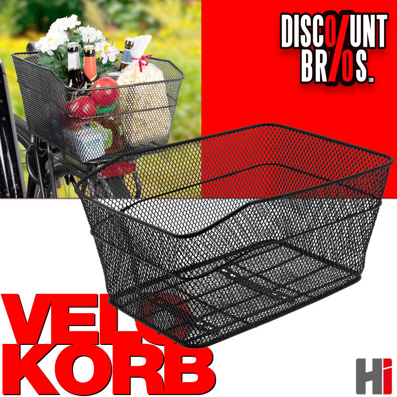 VELOKORB Fahrradkorb für Gepäckträger 40×30×20cm