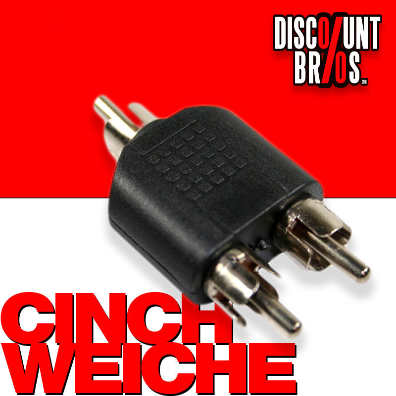 CINCH-WEICHE Verteiler Splitter Y-Adapter männlich auf 2 männlich