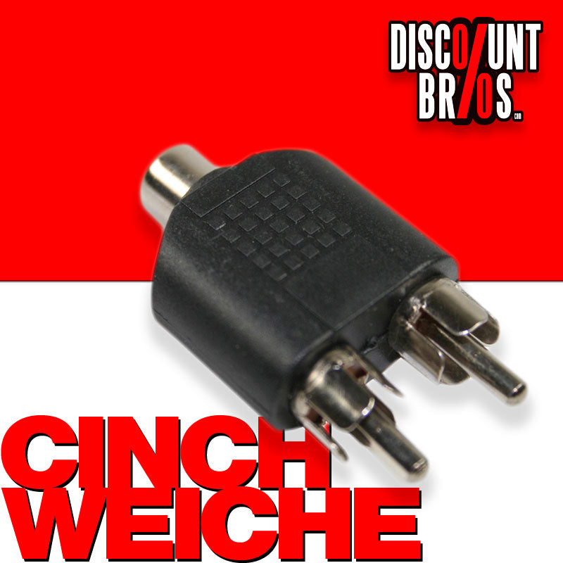 CINCH-WEICHE Verteiler Splitter Y-Adapter weiblich auf 2 männlich