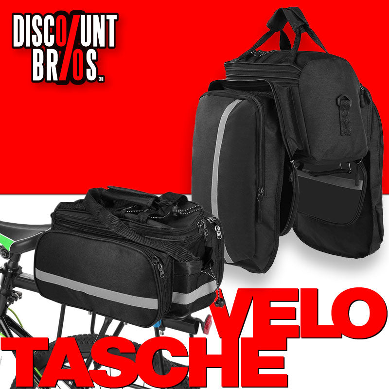 Fahrradtasche GEPÄCKTASCHE für Velo- / Fahrrad- Gepäckträger mit Regenschutzdecke 10-25l