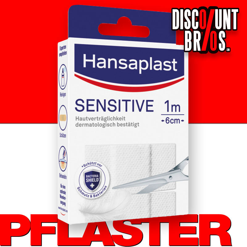 Wundpflaster Sensitive HANSAPLAST PFLASTER 10 Stück zum Zuschneiden 10×6cm