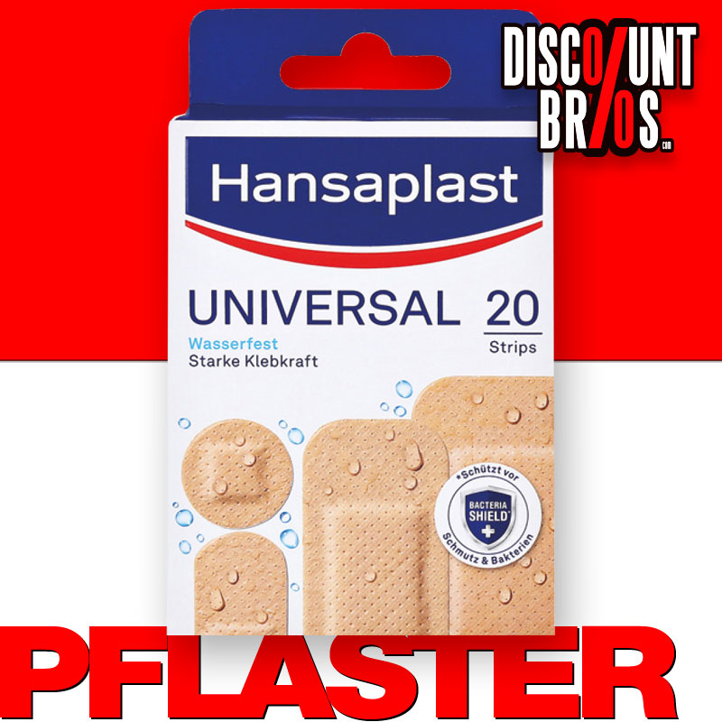 Hansastrip HANSAPLAST PFLASTER Universal Wasserfest 20er-Pack