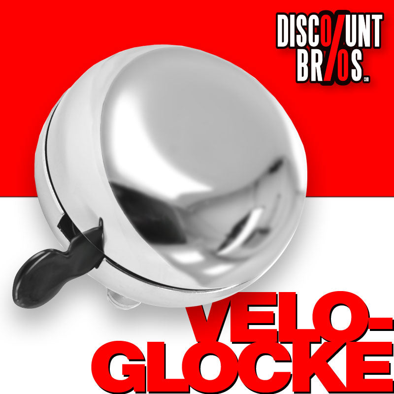 Retro DING DONG VELOGLOCKE Fahrradklingel Fahrradglocke CHROM Ø60mm